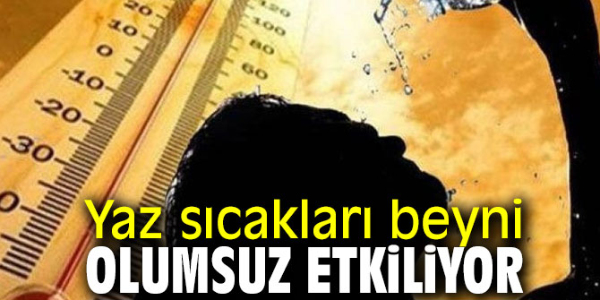 Uzmanı uyardı! Yaz sıcakları beyni olumsuz etkiliyor
