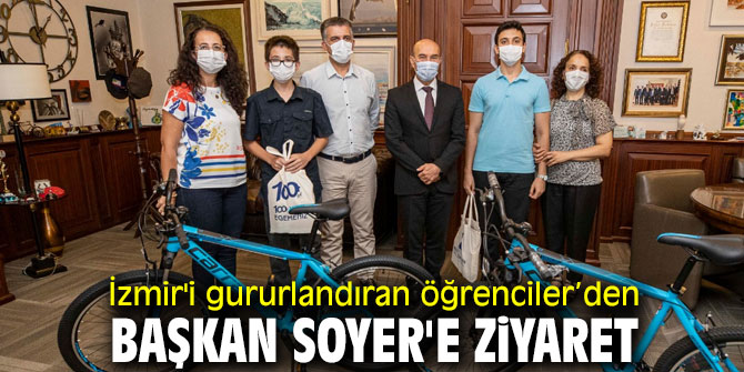 İzmir'i gururlandıran öğrenciler’den Başkan Soyer'e ziyaret
