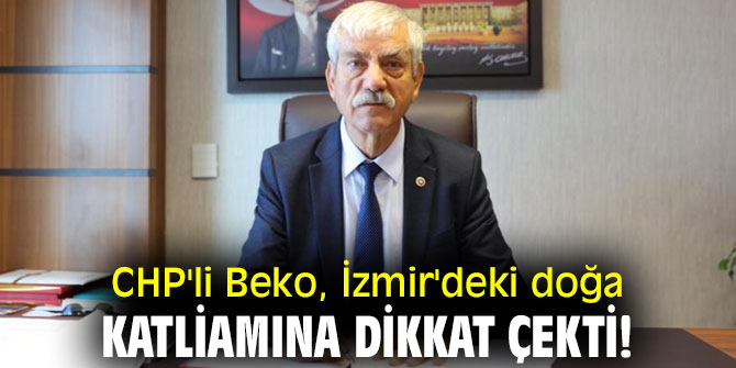 CHP'li Beko, İzmir'deki doğa katliamına dikkat çekti!