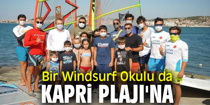 Windsurf Okulu Kapri plajı'na