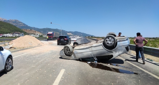 Takla atan araçta 6 yaralı!