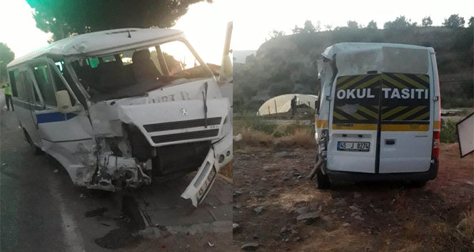 İşçi servisleri çarpıştı: 12 yaralı