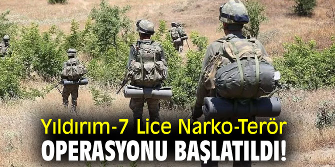 Yıldırım-7 Lice Narko-Terör Operasyonu başlatıldı!