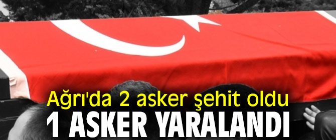 Ağrı'da 2 asker şehit oldu, 1 asker yaralandı