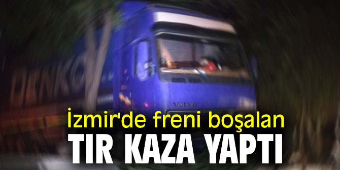 İzmir'de freni boşalan tır kaza yaptı