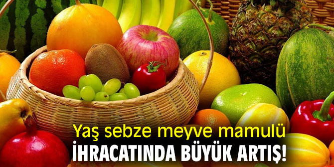 Yaş sebze meyve mamulü ihracatında büyük artış!