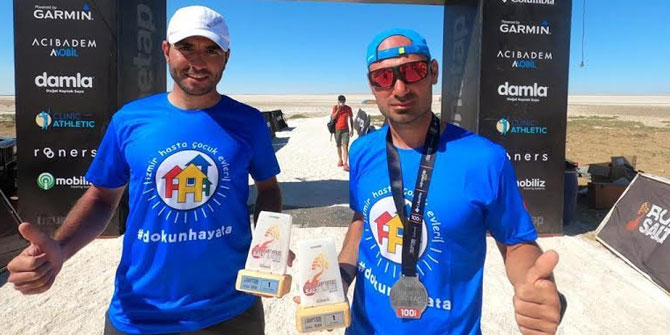 Tuz Gölü’nde hasta çocuklar için koştular!