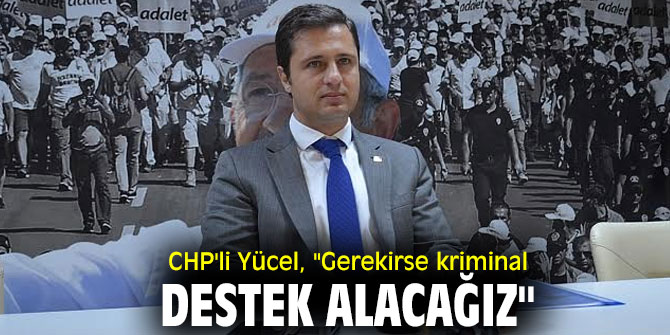 CHP'li Yücel, "Gerekirse kriminal destek alacağız"