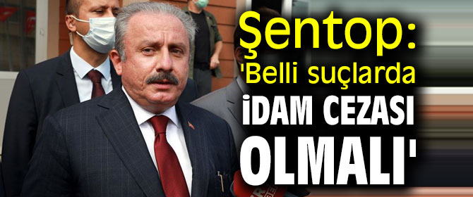 Şentop: 'Belli suçlarda idam cezası olmalı'