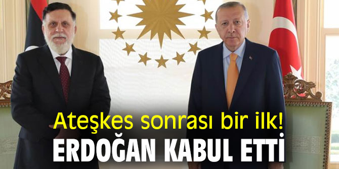 Ateşkes sonrası bir ilk! Cumhurbaşkanı Erdoğan, Sarrac'ı kabul etti