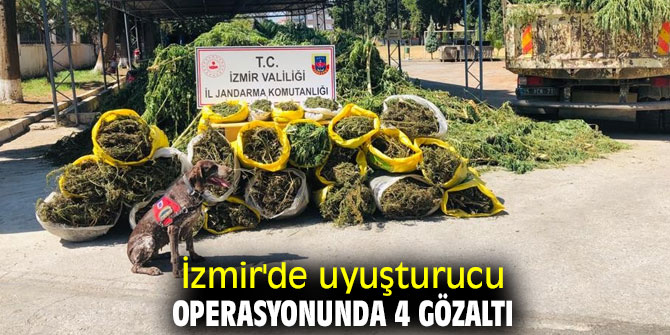 İzmir'de uyuşturucu operasyonunda 4 gözaltı
