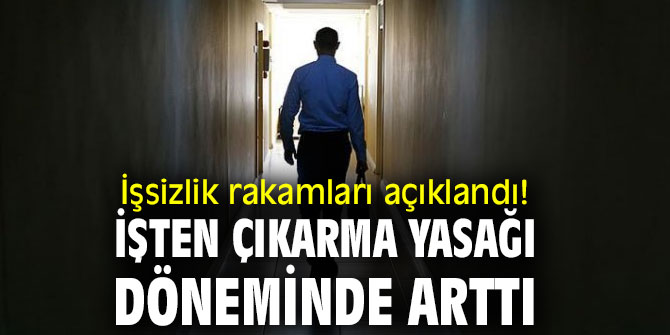 İşsizlik rakamları açıklandı! İşten çıkarma yasağı döneminde arttı