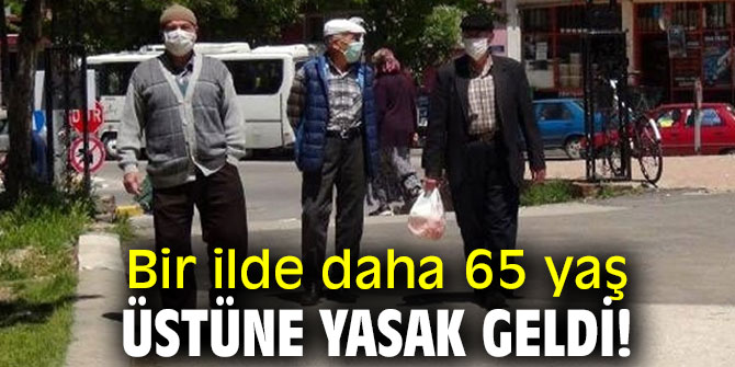 Bir ilde daha 65 yaş üstüne yasak geldi!