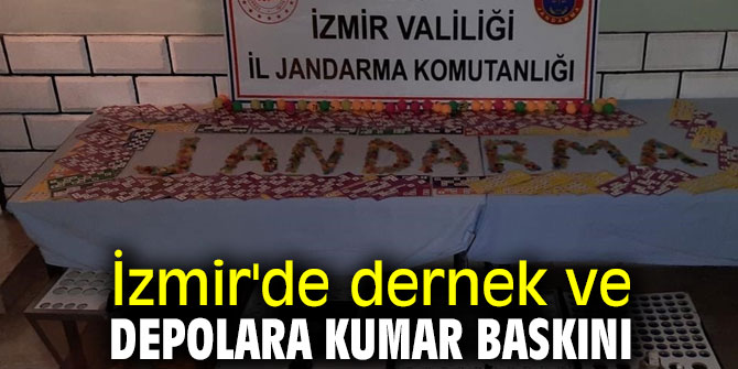 Dernek ve depolara kumar baskını
