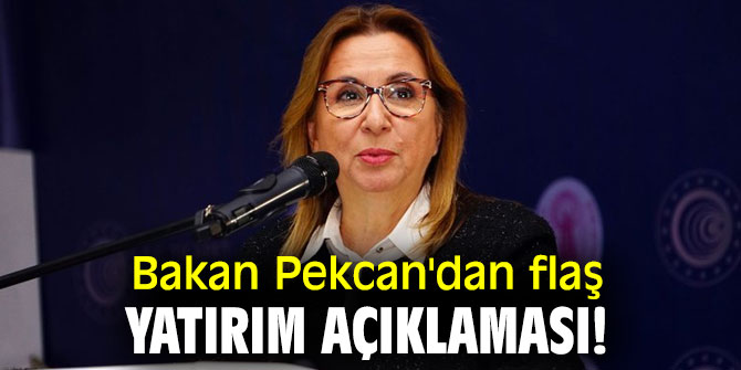 Bakan Pekcan'dan flaş yatırım açıklaması!