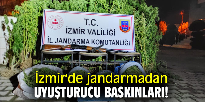 İzmir'de jandarmadan uyuşturucu baskınları!