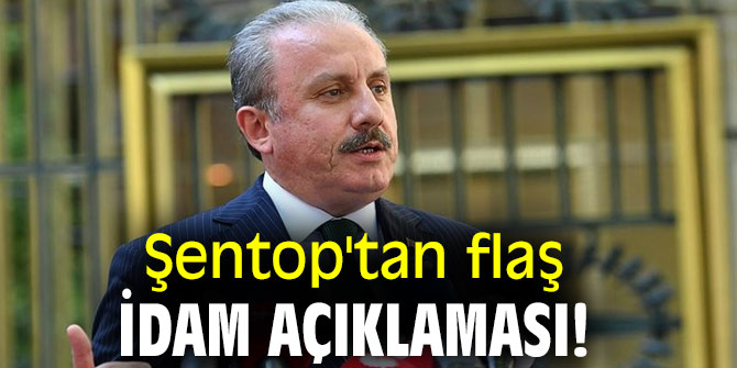 Şentop'tan flaş idam açıklaması!