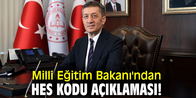 Milli Eğitim Bakanı'ndan HES kodu açıklaması!