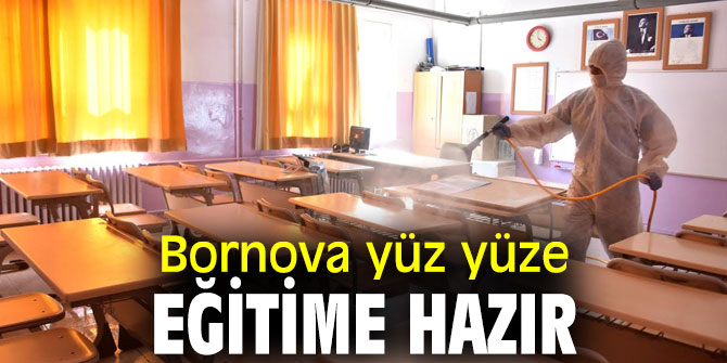 Bornova'da okullar dezenfekte edildi