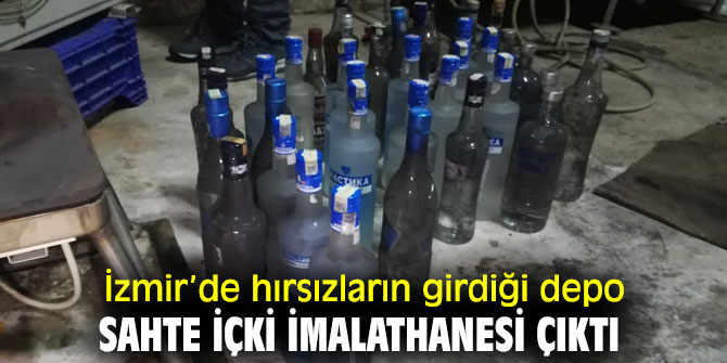 Hırsızların girdiği depo sahte içki imalathanesi çıktı
