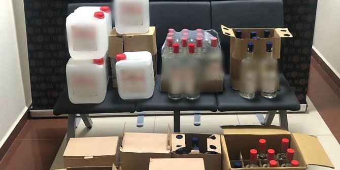 Sahte içki operasyonu, 4 kişi gözaltına alındı