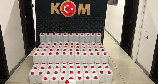 850 litre sahte etil alkol ele geçirildi