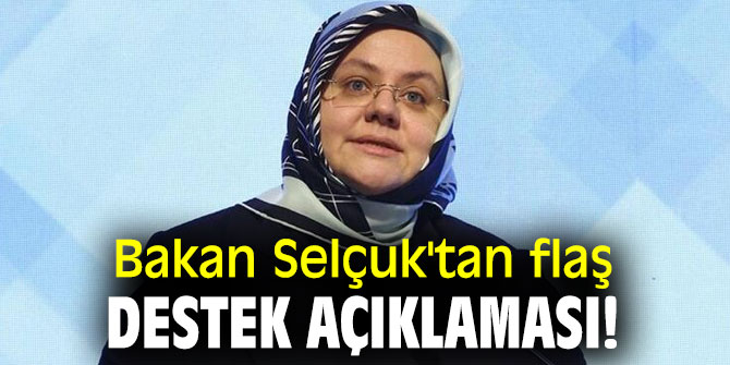Bakan Selçuk'tan flaş destek açıklaması! 