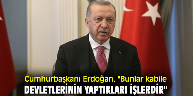 Cumhurbaşkanı Erdoğan, "Bunlar kabile devletlerinin yaptıkları işlerdir"