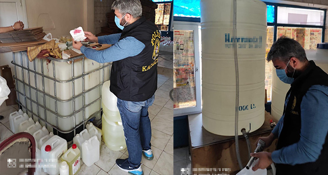 Sahte içki operasyonunda 6 ton etil alkol ele geçirildi