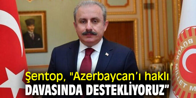 Şentop, "Azerbaycan’ı haklı davasında destekliyoruz”