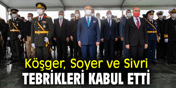 İzmir'de Köşger, Soyer ve Sivri tebrikleri kabul etti