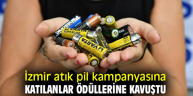 İzmir atık pil kampanyasına katılanlar ödüllerine kavuştu
