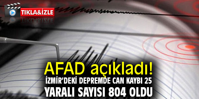 AFAD açıkladı! İzmir’deki depremde can kaybı 25 yaralı sayısı 804 oldu