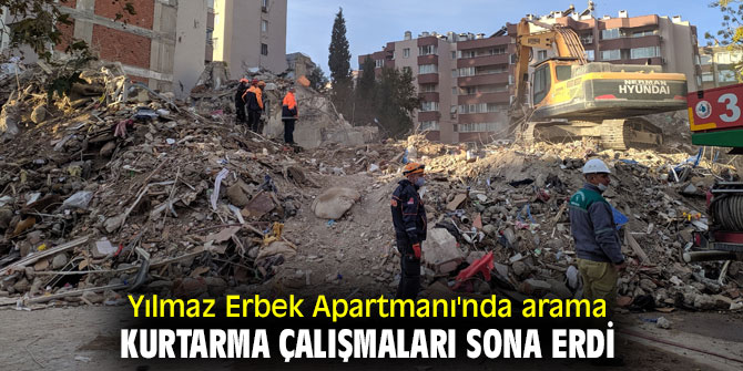Yılmaz Erbek Apartmanı'nda arama kurtarma sonlandı!