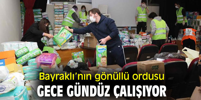 Bayraklı’nın gönüllü ordusu gece gündüz çalışıyor