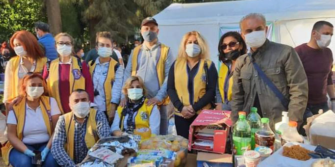 86 Lions derneği deprem için  “İyilik Stantları“nda 24 saat hizmet veriyor