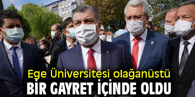 Bakanı Koca’dan Egeli sağlık çalışanlarına teşekkür!