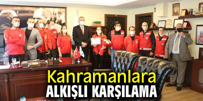 Tire Belediyesi'nde kahramanlara alkışlı karşılama
