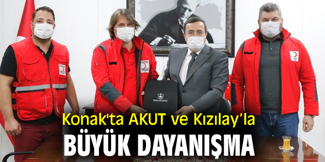 Konak'ta AKUT ve Kızılay’la büyük dayanışma