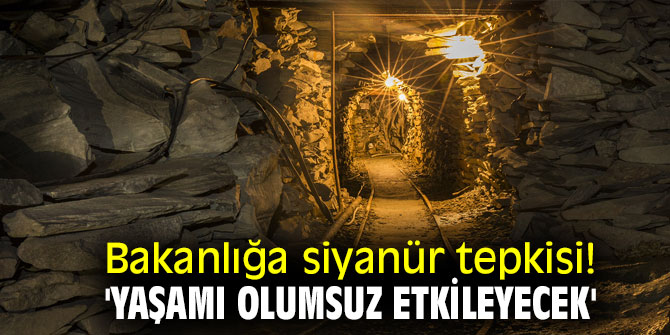 Bakanlığa siyanür tepkisi! 'Yaşamı olumsuz etkileyecek'