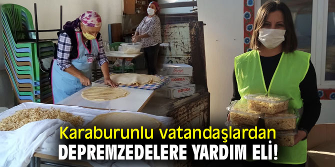 Karaburunlu vatandaşlardan depremzedelere yardım eli!