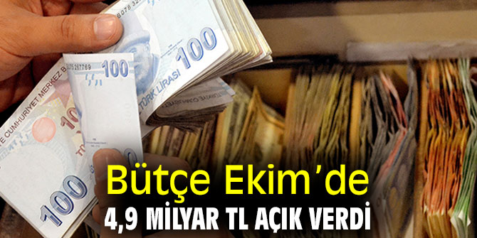 Bütçede 4,9 milyar TL açık
