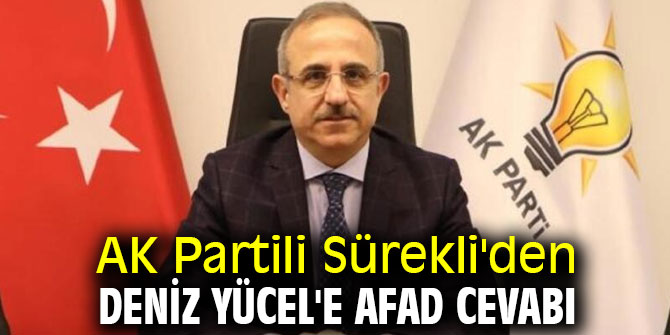 AK Partili Sürekli'den Deniz Yücel'e AFAD cevabı