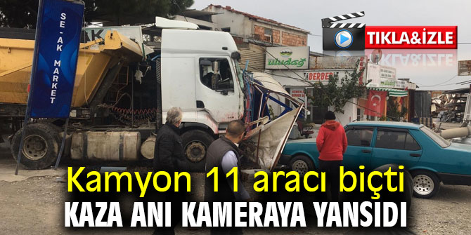 İzmir'de feci kaza! Kamyon 11 aracı biçti