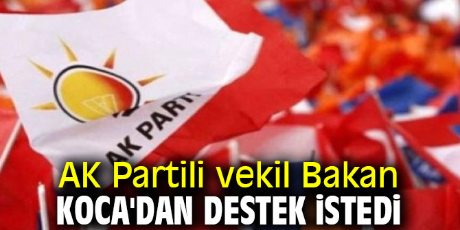 AK Partili vekil Bakan Koca'dan destek istedi