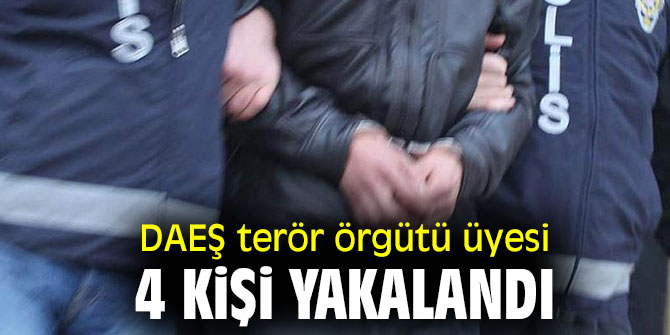 DAEŞ terör örgütü üyesi 4 kişi yakalandı