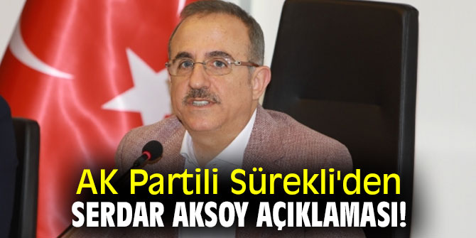 AK Partili Sürekli'den Serdar Aksoy açıklaması!