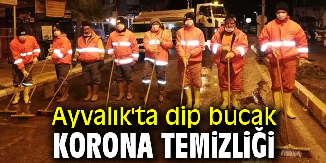 Ayvalık'ta dip bucak korona temizliği