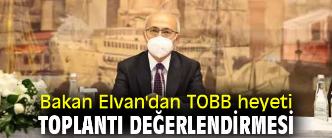 Bakan Elvan'dan TOBB heyeti toplantı değerlendirmesi