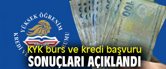 KYK burs ve kredi başvuru sonuçları belli oldu